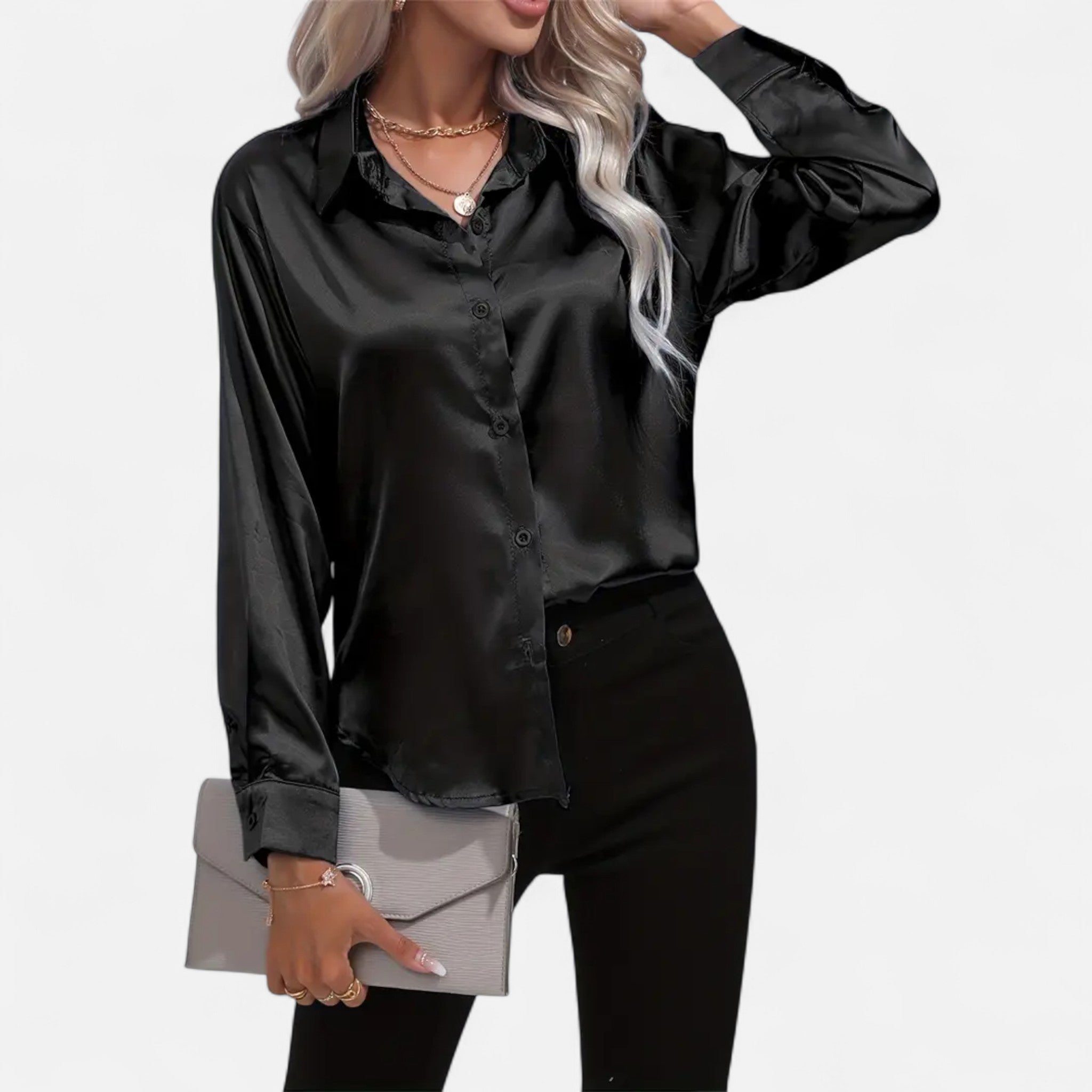 Sauvenor | Women’s Satin Long Sleeve Shirt