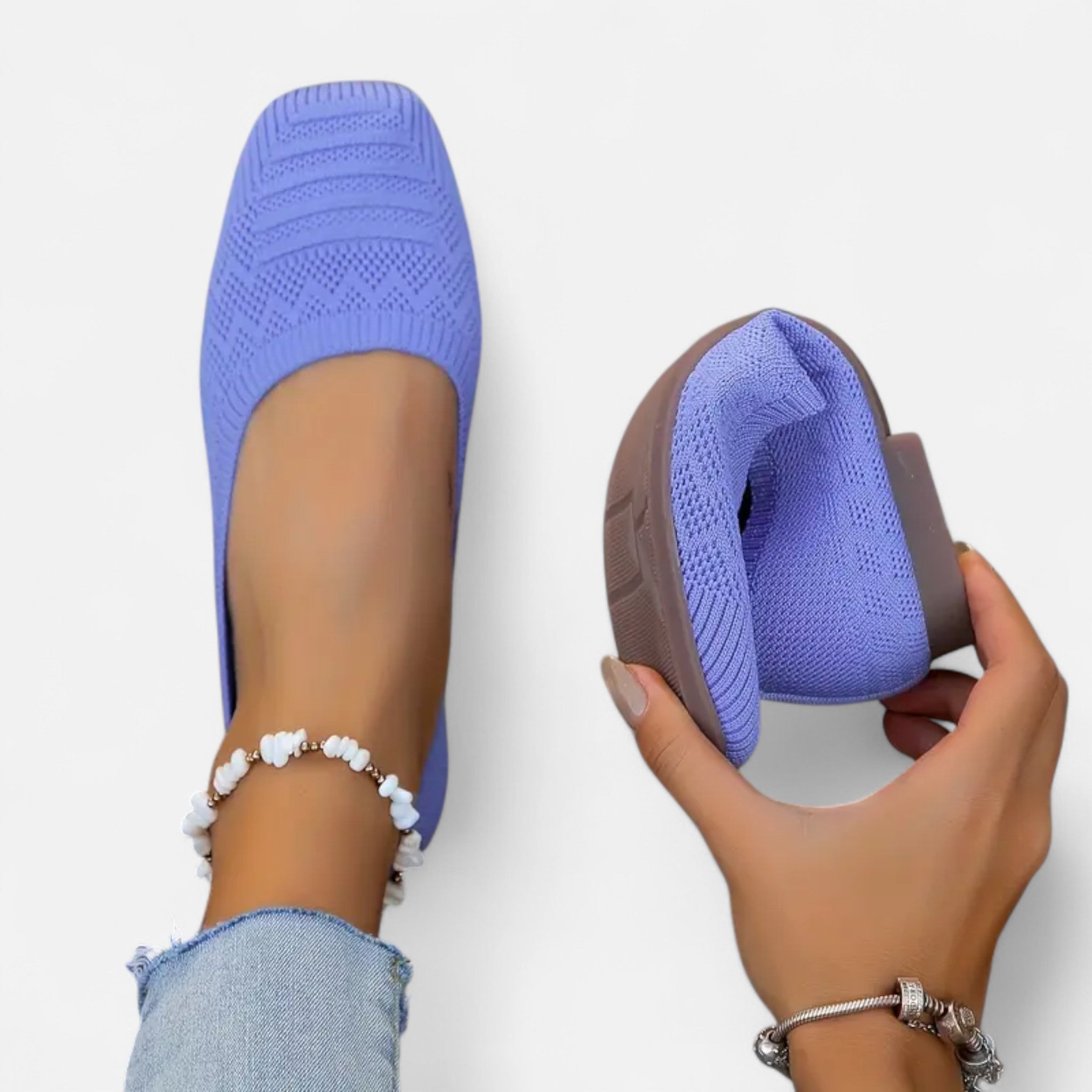 Sauvenor | Women’s Square Toe Woven Flats