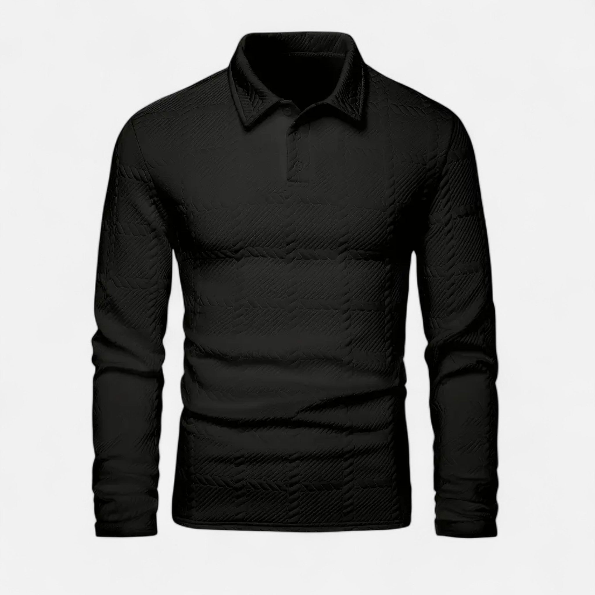 Sauvenor | Men’s Knitted Jacquard Polo Shirt