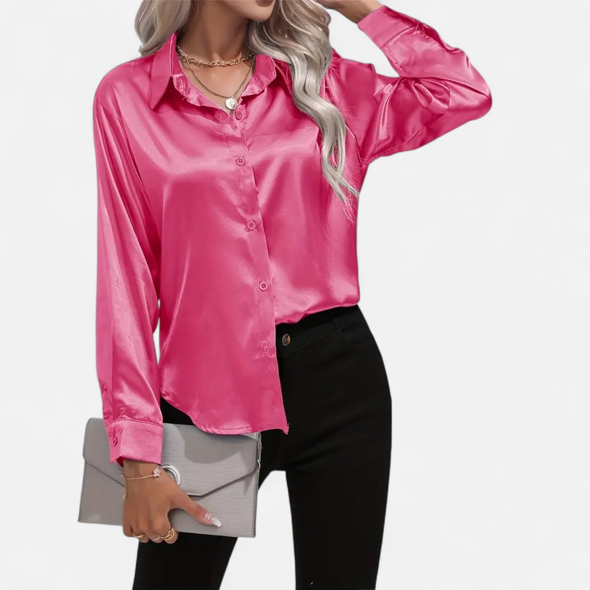 Sauvenor | Women’s Satin Long Sleeve Shirt