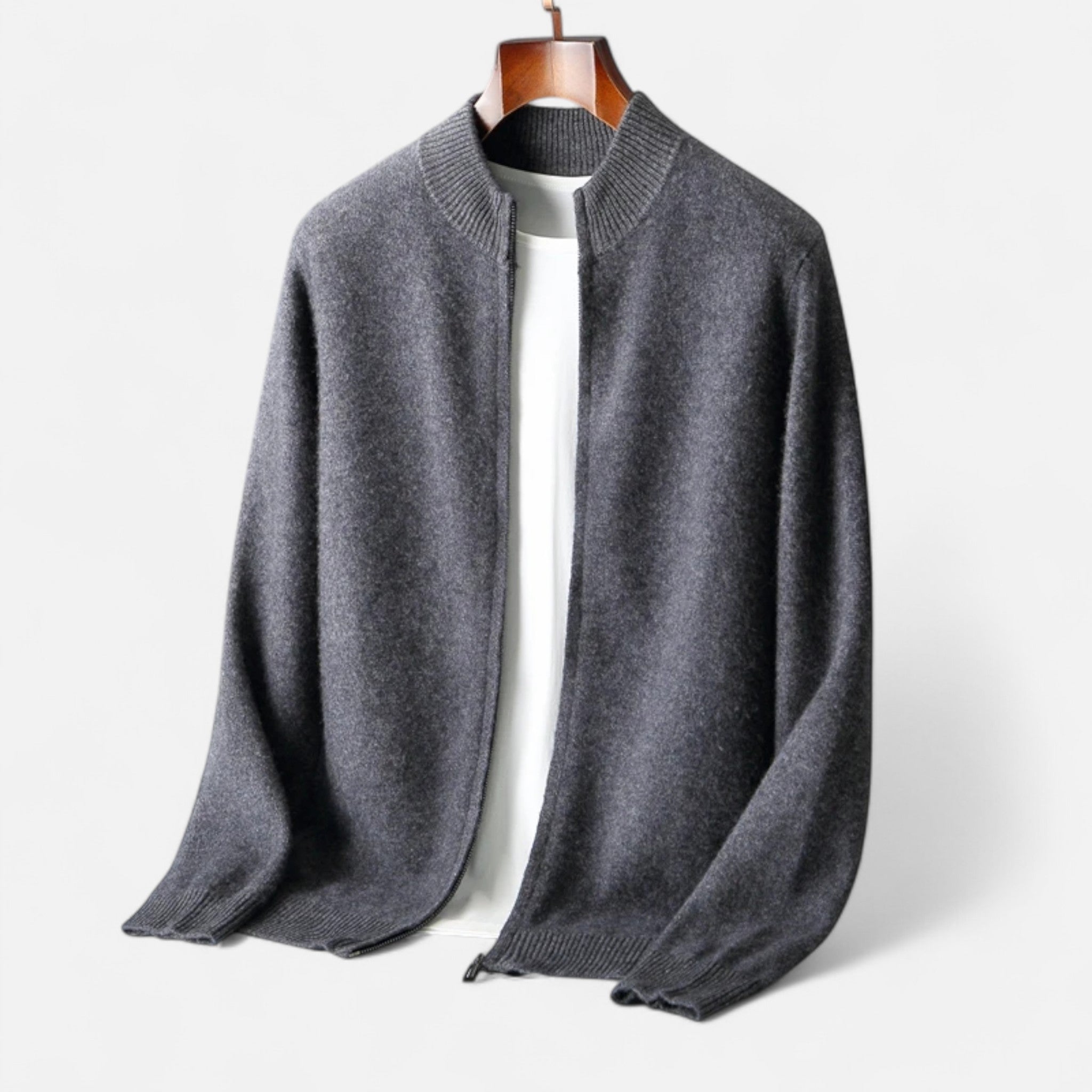 Sauvenor | Men’s Merino Wool Zipped Cardigan