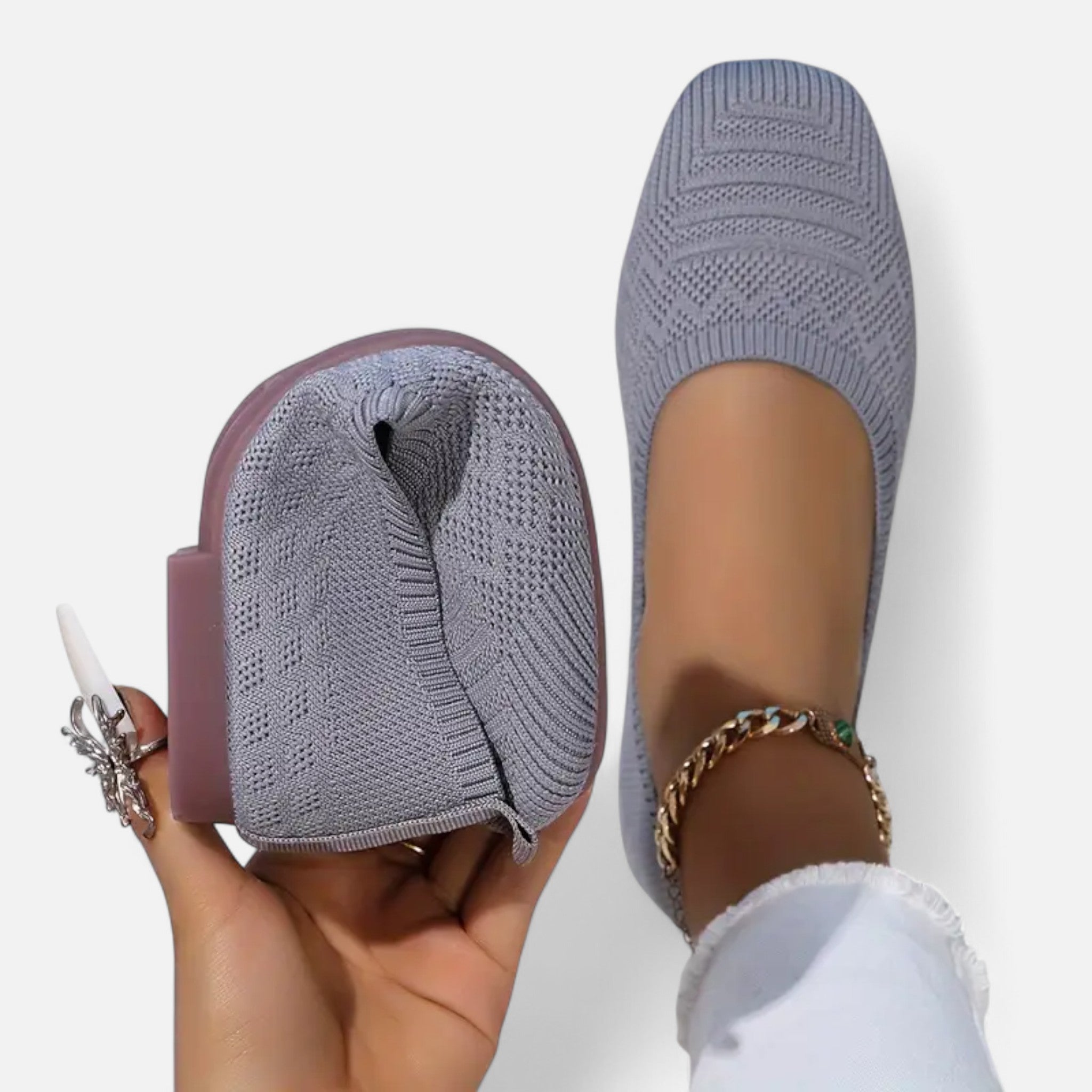 Sauvenor | Women’s Square Toe Woven Flats