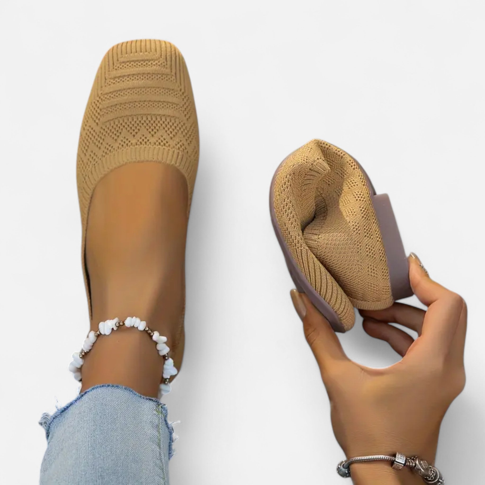 Sauvenor | Women’s Square Toe Woven Flats