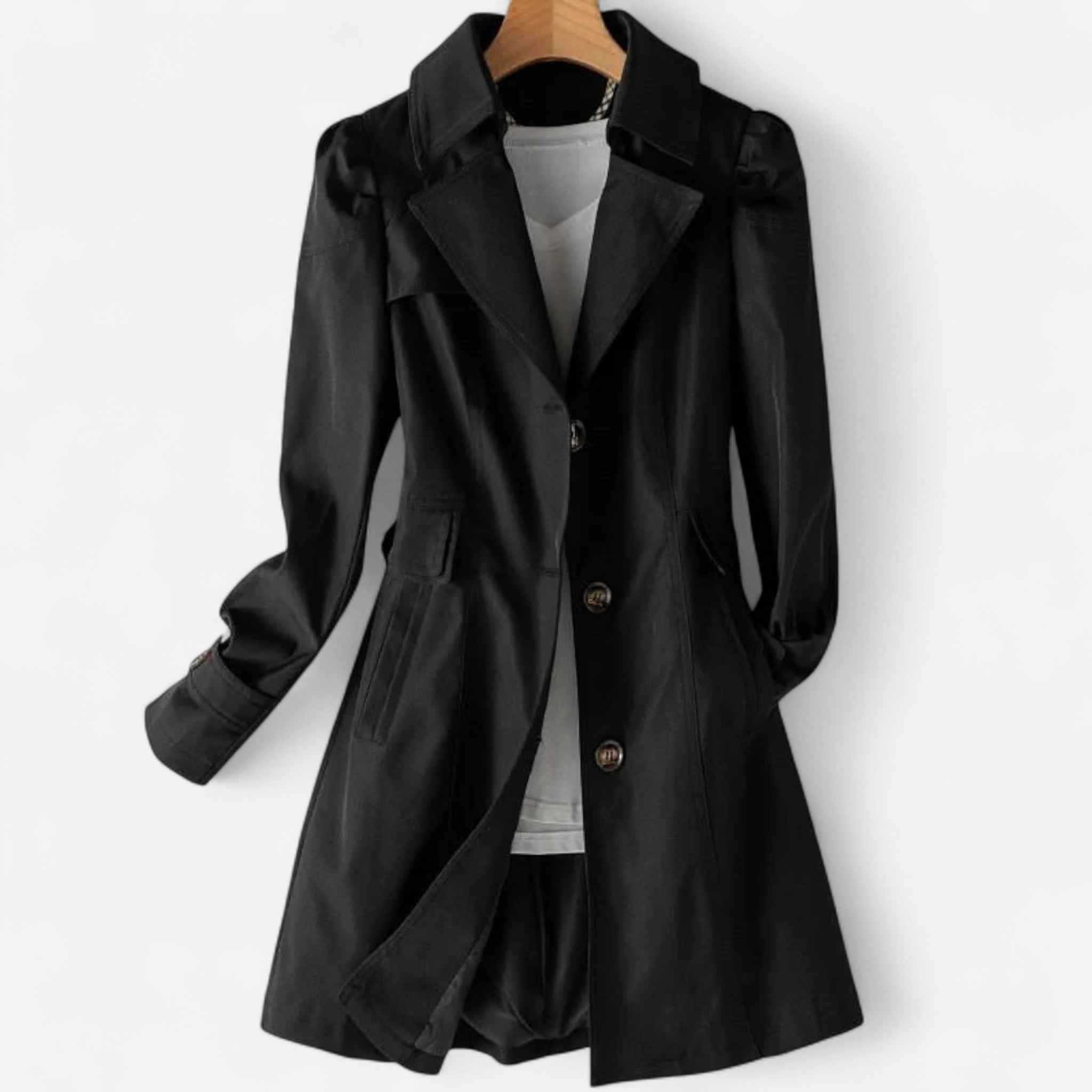 Sauvenor | Women’s Long Button-Up Trench Coat