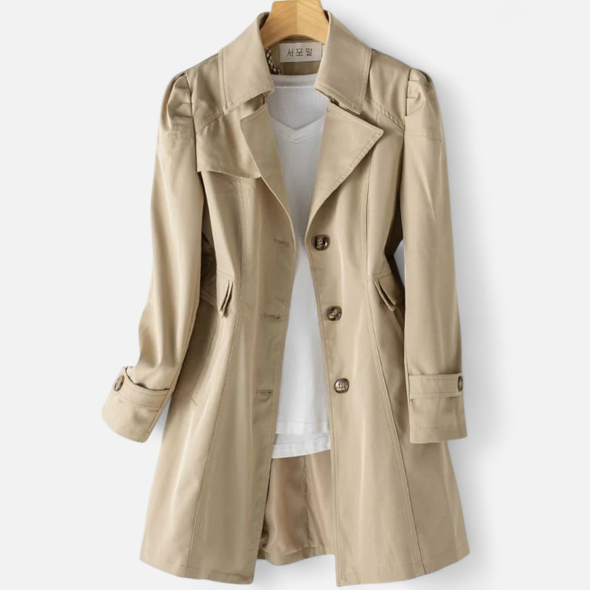 Sauvenor | Women’s Long Button-Up Trench Coat