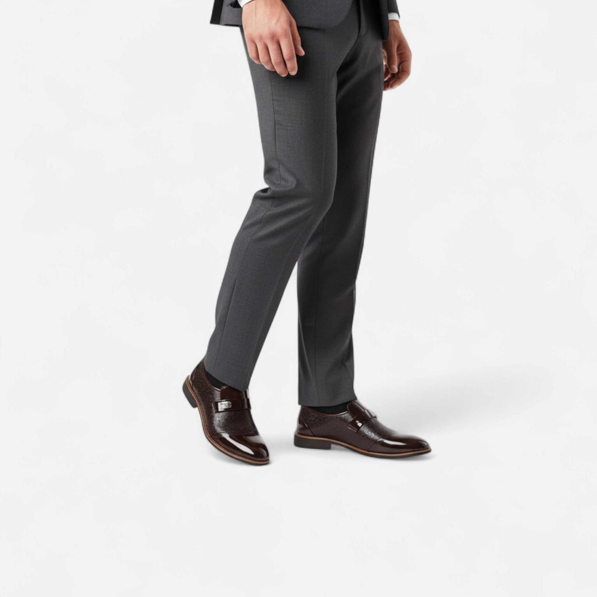 Sauvenor | Men’s Patent Leather Buckle Shoes