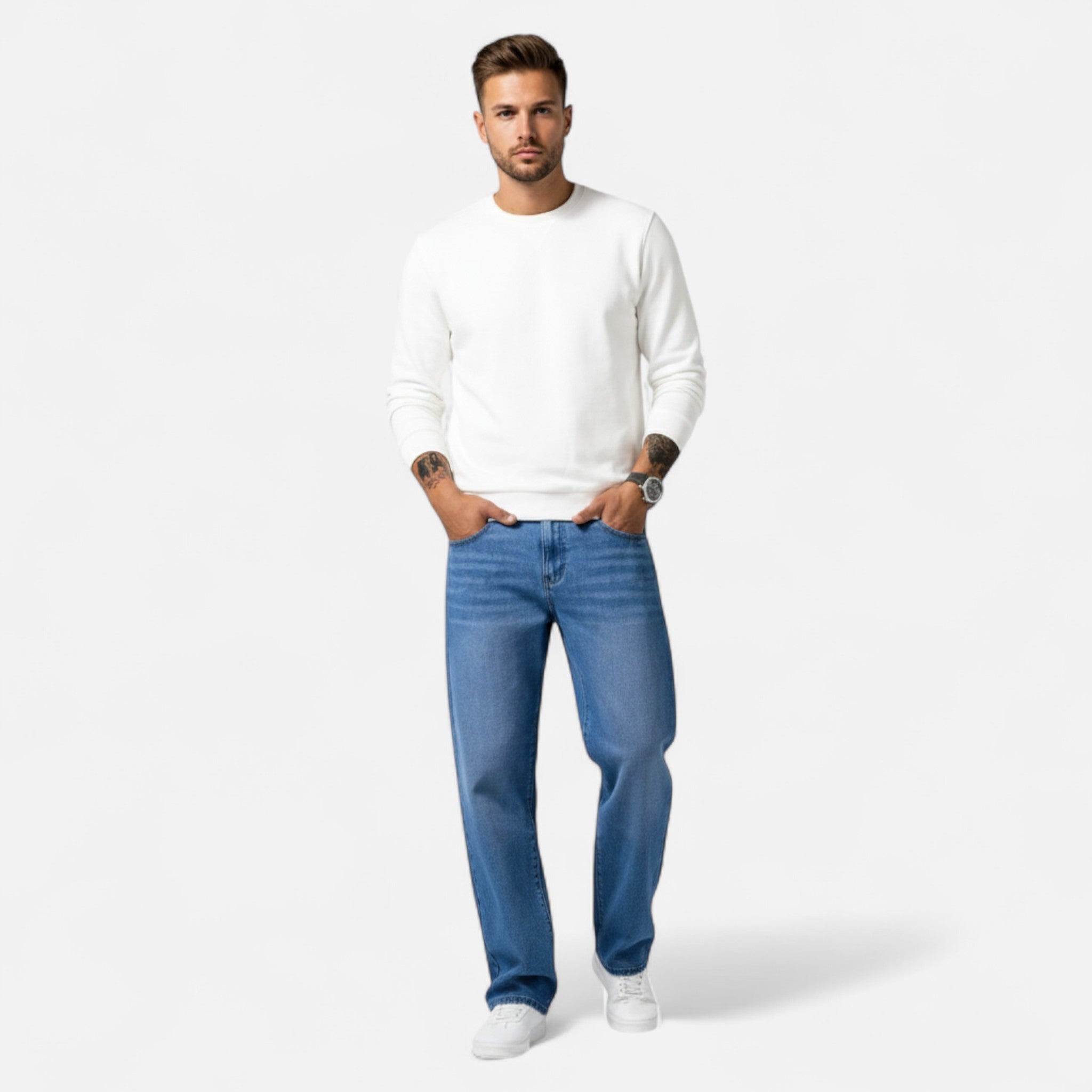 Sauvenor | Men’s Relaxed Fit Denim Trousers
