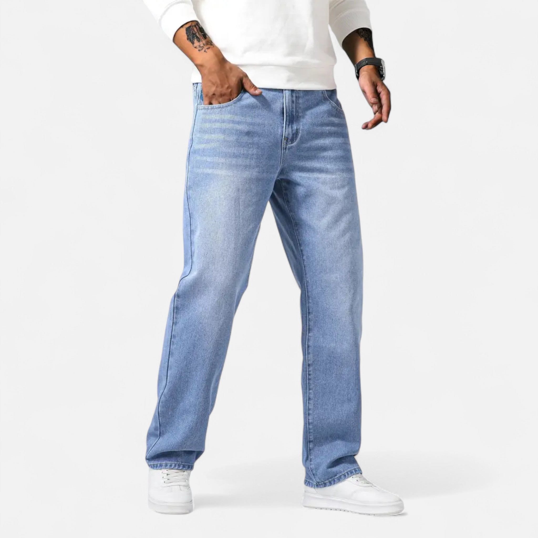 Sauvenor | Men’s Relaxed Fit Denim Trousers