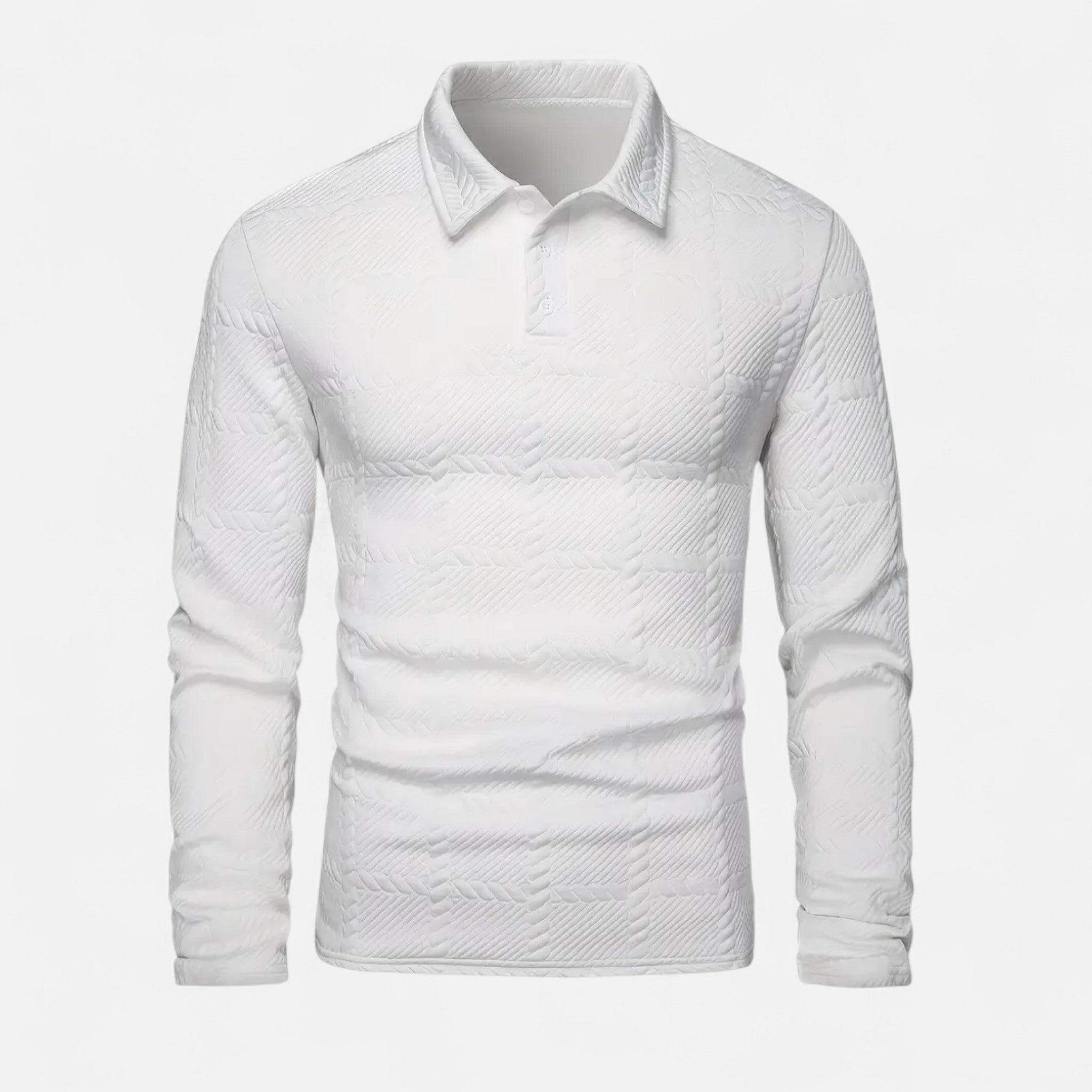 Sauvenor | Men’s Knitted Jacquard Polo Shirt
