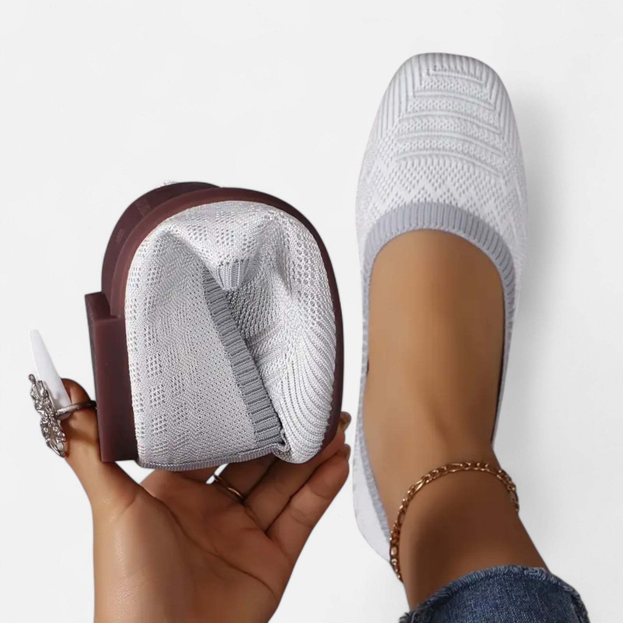 Sauvenor | Women’s Square Toe Woven Flats