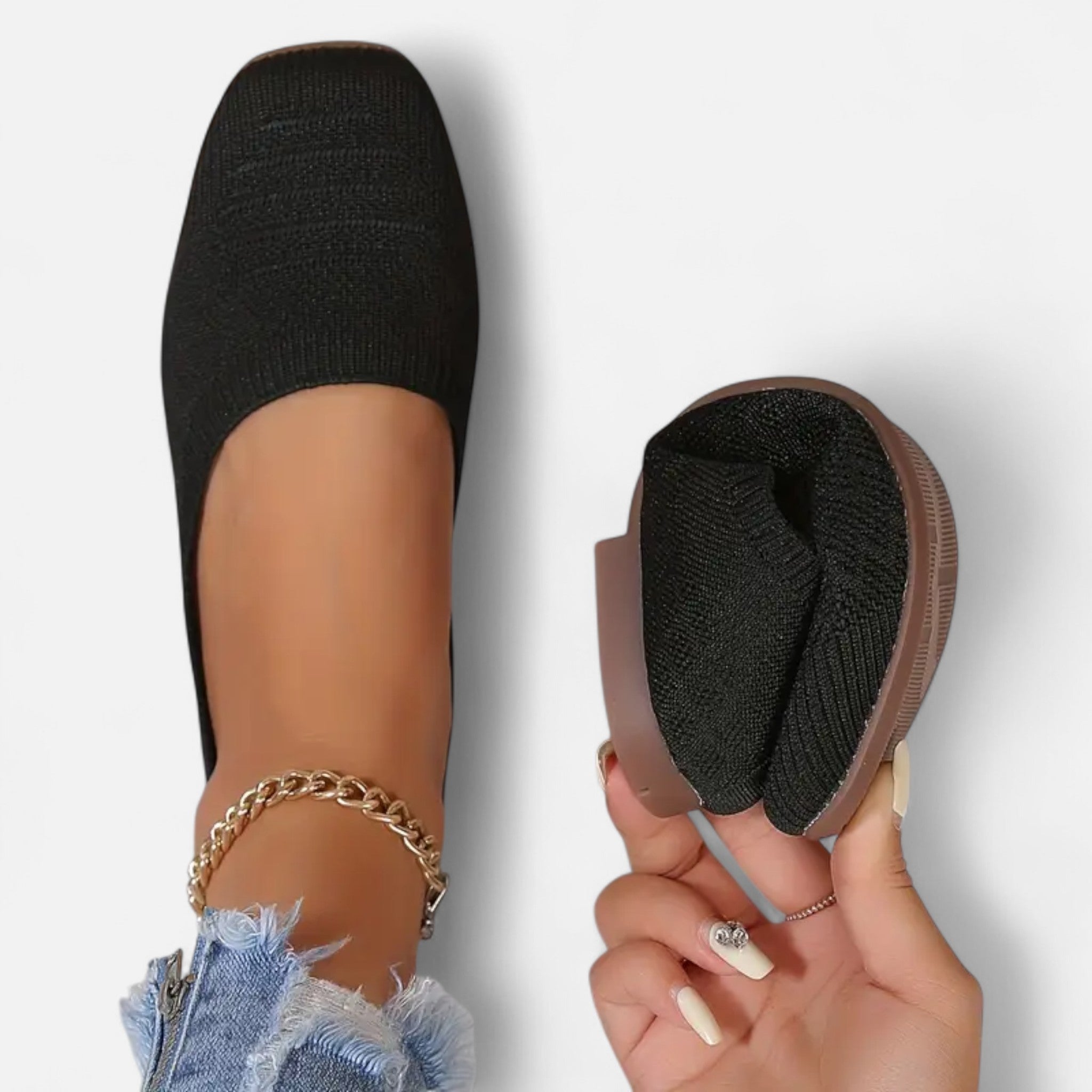 Sauvenor | Women’s Square Toe Woven Flats