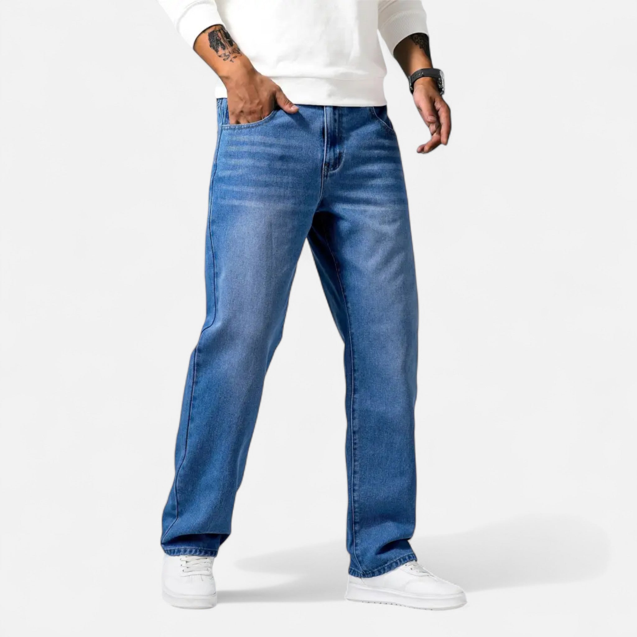 Sauvenor | Men’s Relaxed Fit Denim Trousers