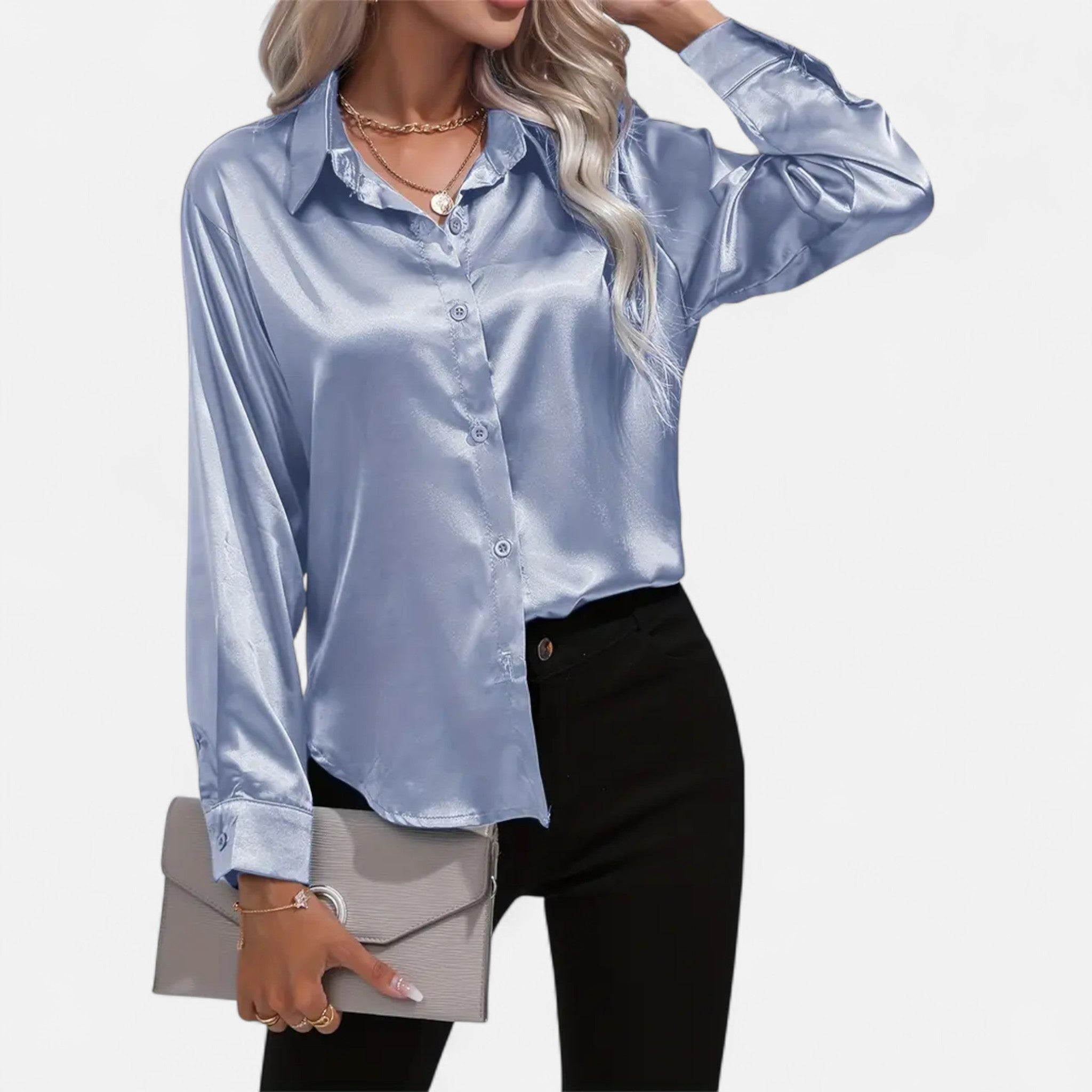 Sauvenor | Women’s Satin Long Sleeve Shirt