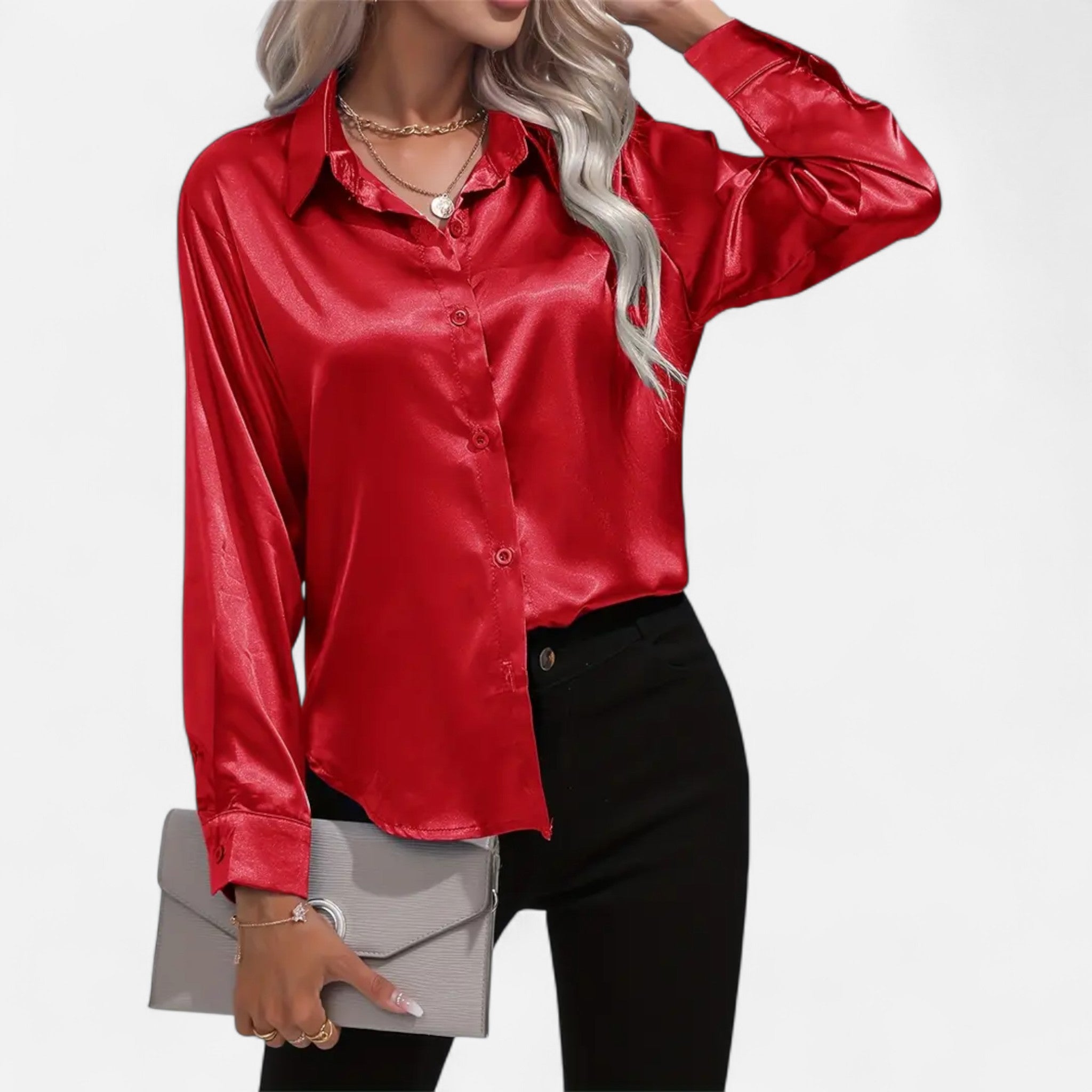 Sauvenor | Women’s Satin Long Sleeve Shirt