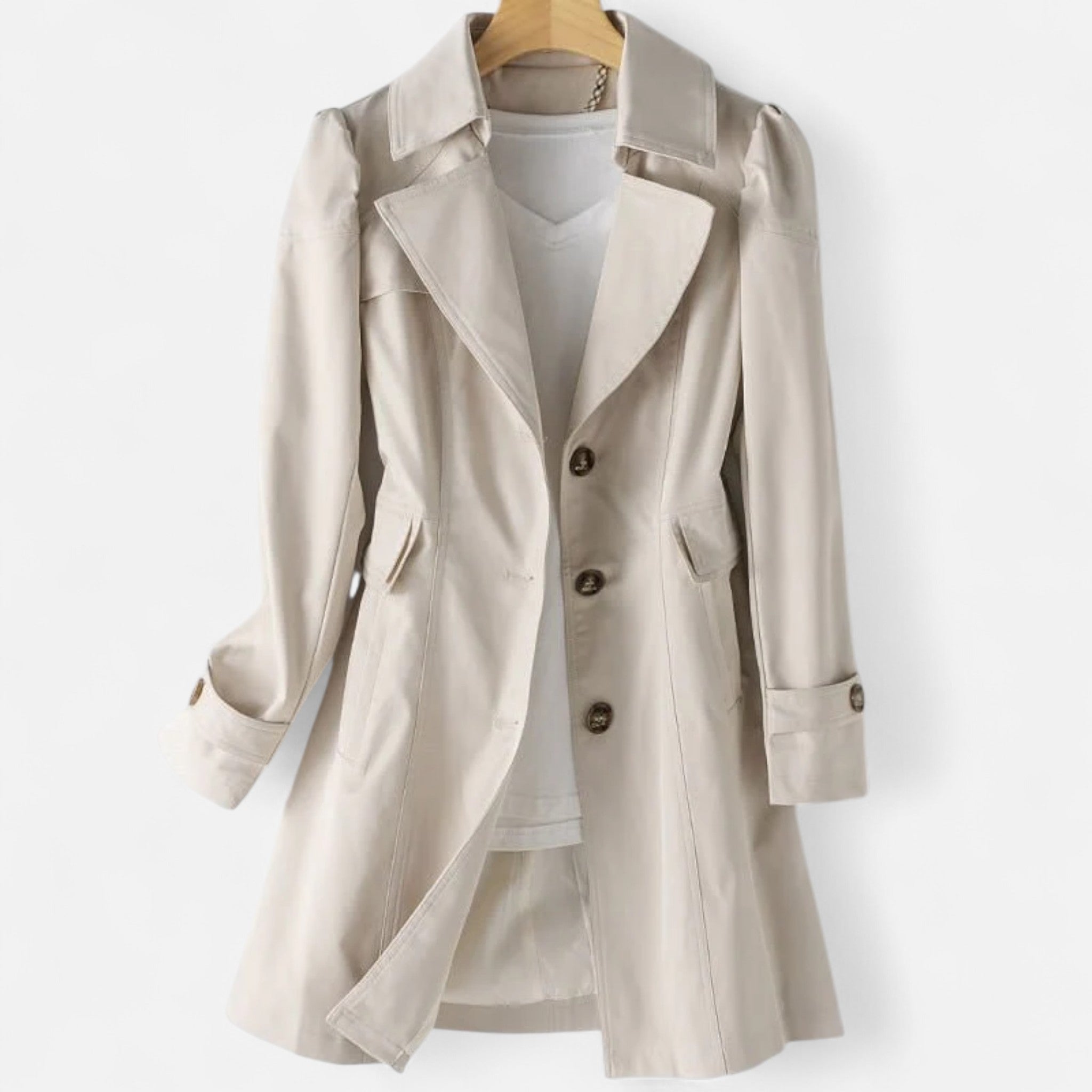 Sauvenor | Women’s Long Button-Up Trench Coat