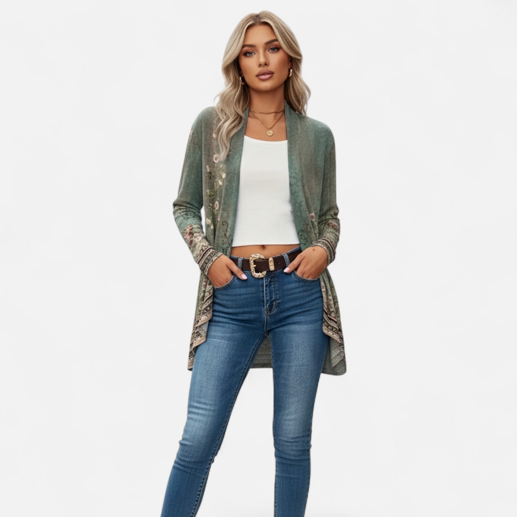 Sauvenor | Women’s Floral Print Lightweight Cardigan