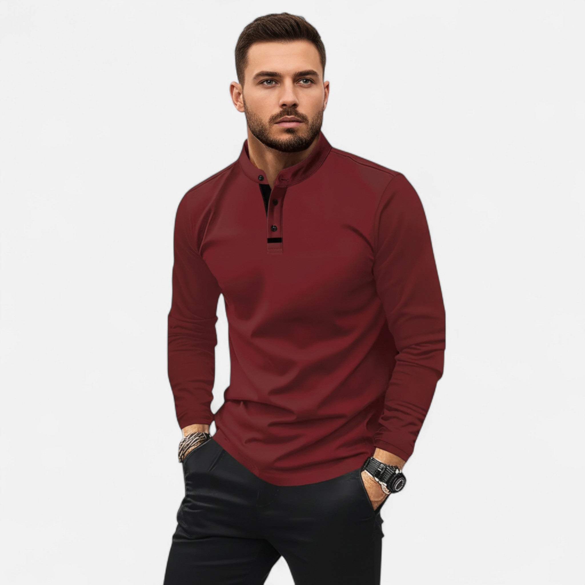 Sauvenor | Men’s Classic Long Sleeve Polo