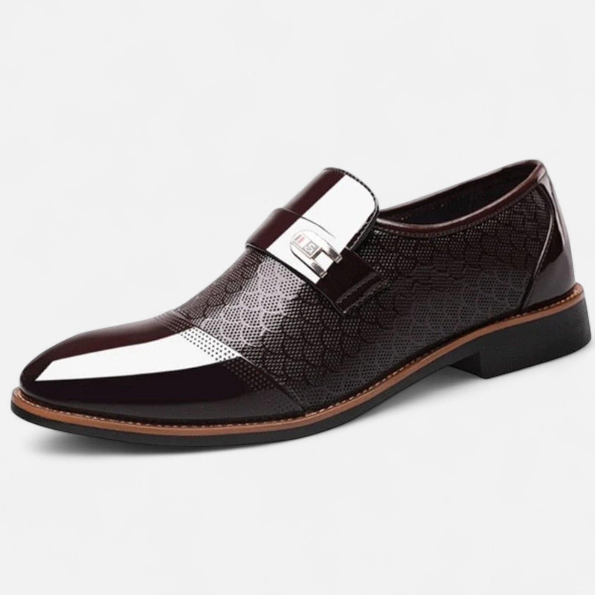 Sauvenor | Men’s Patent Leather Buckle Shoes