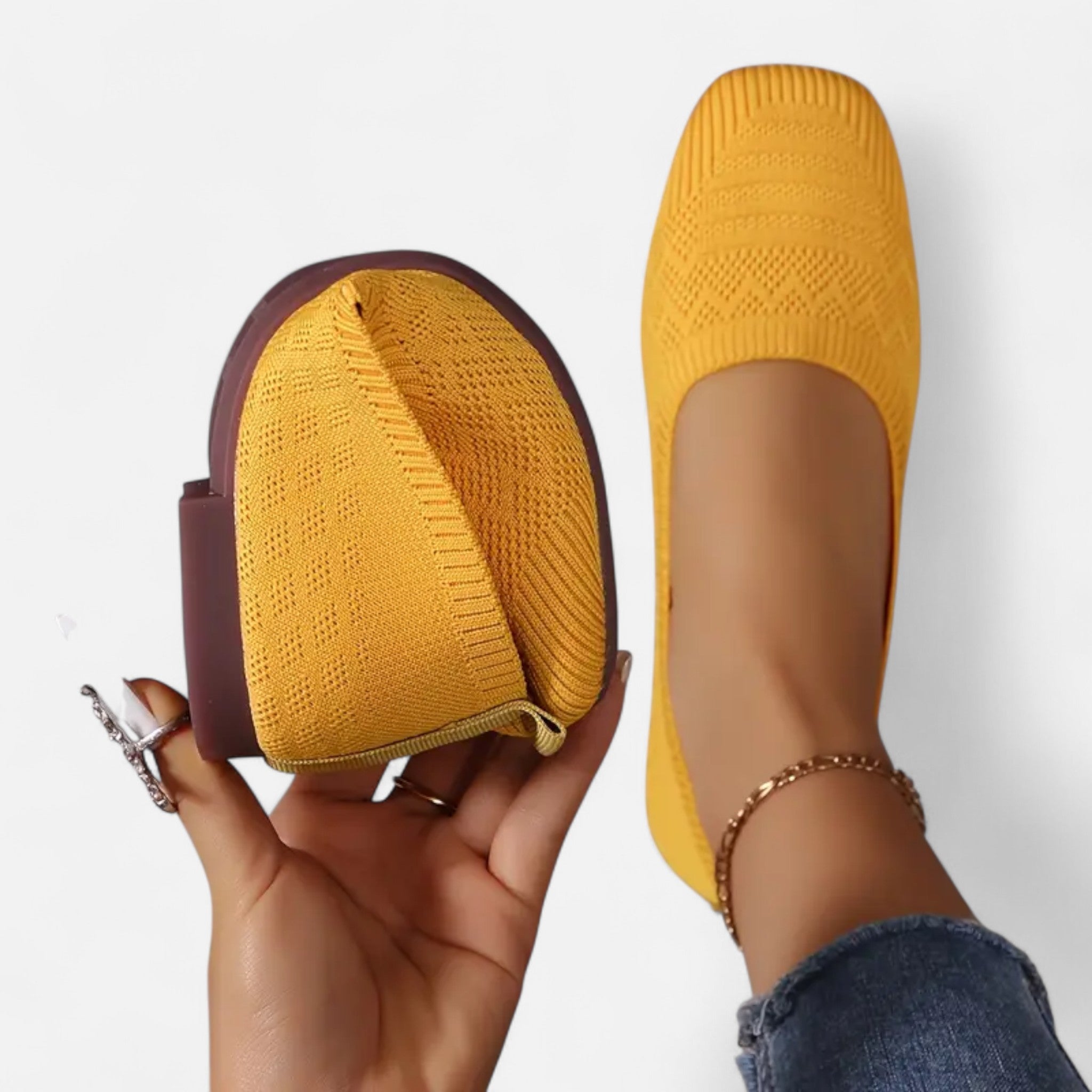 Sauvenor | Women’s Square Toe Woven Flats