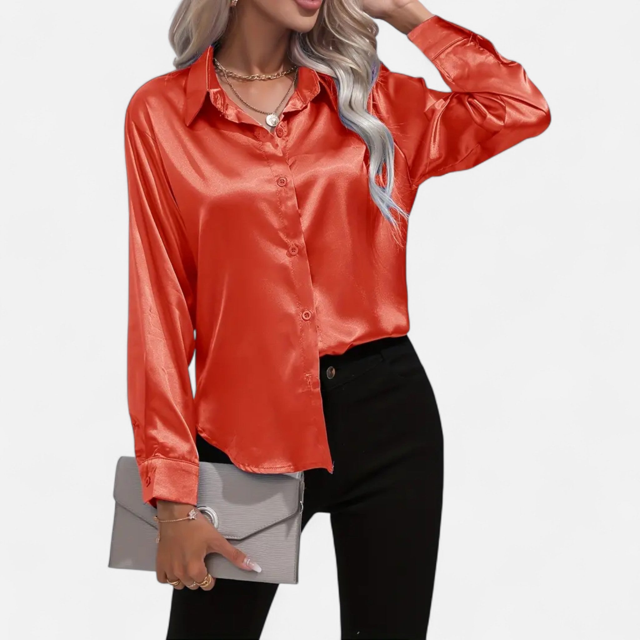 Sauvenor | Women’s Satin Long Sleeve Shirt