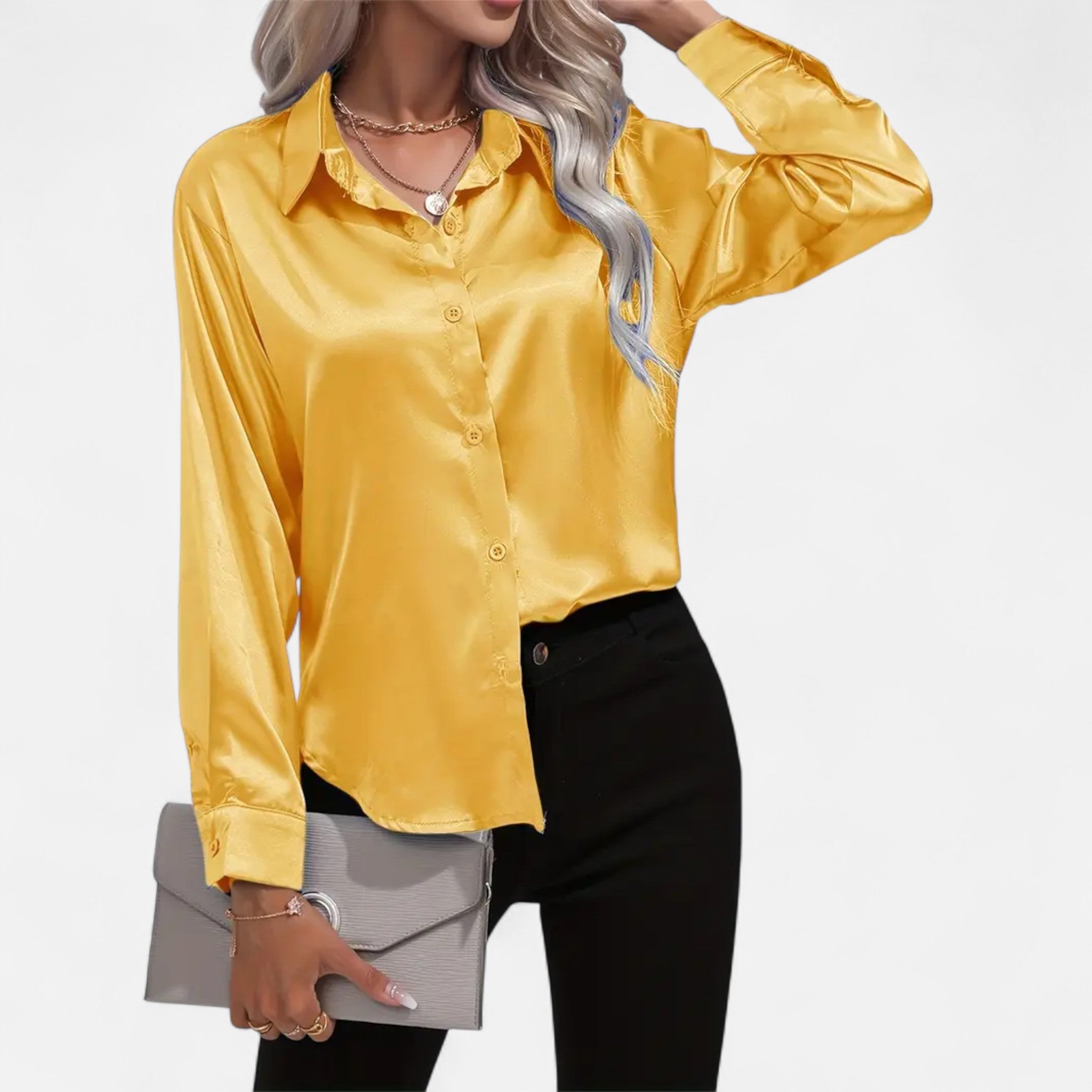 Sauvenor | Women’s Satin Long Sleeve Shirt