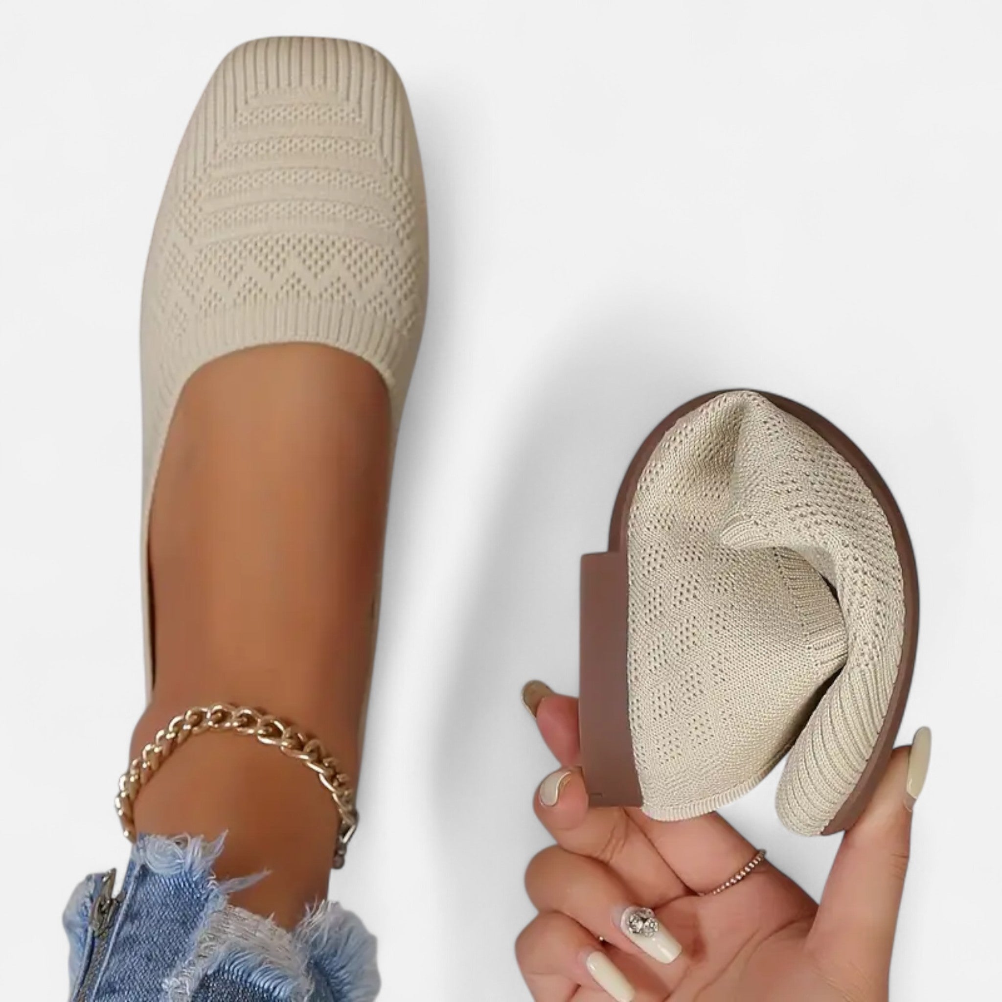 Sauvenor | Women’s Square Toe Woven Flats